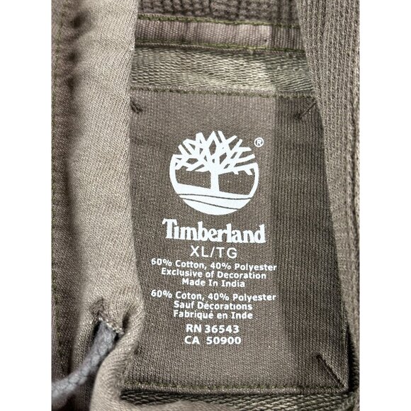Timberland Hoodie Sweatshirt TBL Boot Company N.H. Mens XL 1/4 Button - Picture 5 of 8